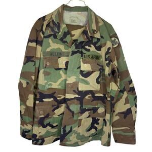 Vintage US Army M81 Woodland Camo BDU Jacket / Field Coat plus trouser pants.